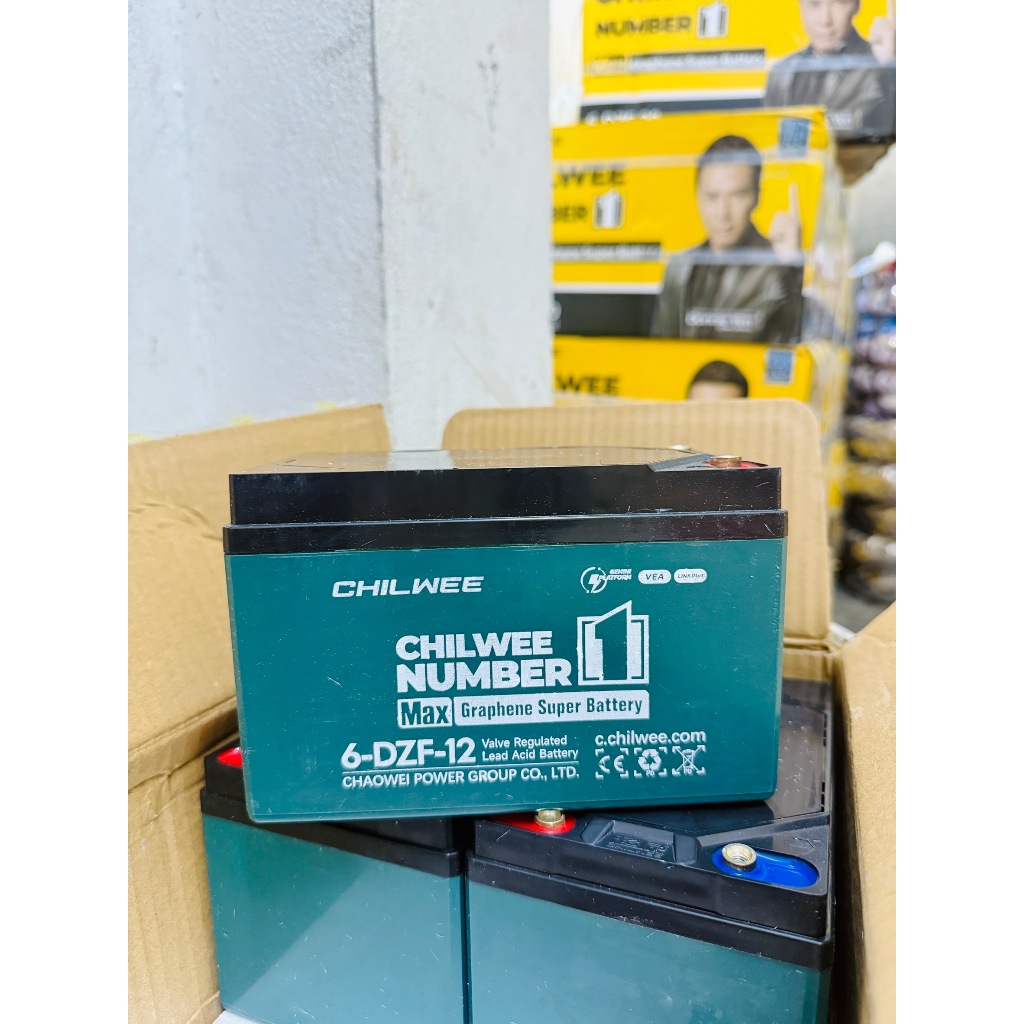 แบตเตอรี่น้ำ CHILWEE (12V12Ah) ใส่รถจักรยานไฟฟ้า (ทั่วไป) (6-DZF-12) (ราคาต่อลูก)