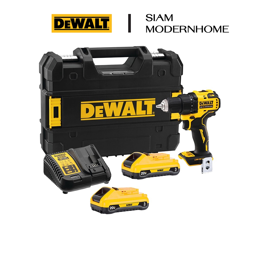 DEWALT สว่านไร้สาย Atomic ไร้แปรงถ่าน 20VMax พร้อมแบตเตอรี่ 3.0AH2 รุ่น DCD708L2-KR