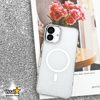 [iStar] เคสใสกากเพชร แม่เหล็ก ป้องกันการชน เคสไอโฟน For ipone 17promax 17Pro 17Air 17 16 15 14 13