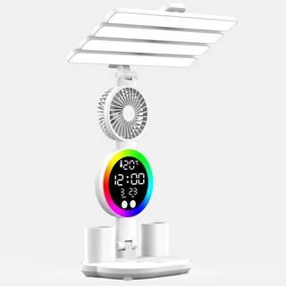 โคมไฟตั้งโต๊ะ LED ป้องกันดวงตาชาร์จแบตได้สําหรับนักศึกษาหอพัก ชาร์จแบตเสีบปลั๊กสองการใช้งาน