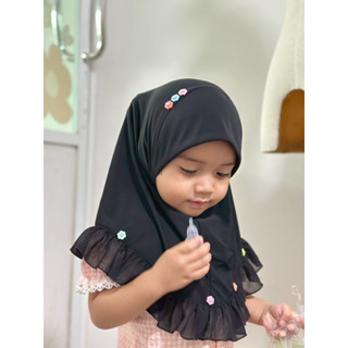 ฮิญาบเด็ก Kids hijab : รุ่น Buttons V.2 ผ้าคลุมผมเด็ก ฮิญาบ