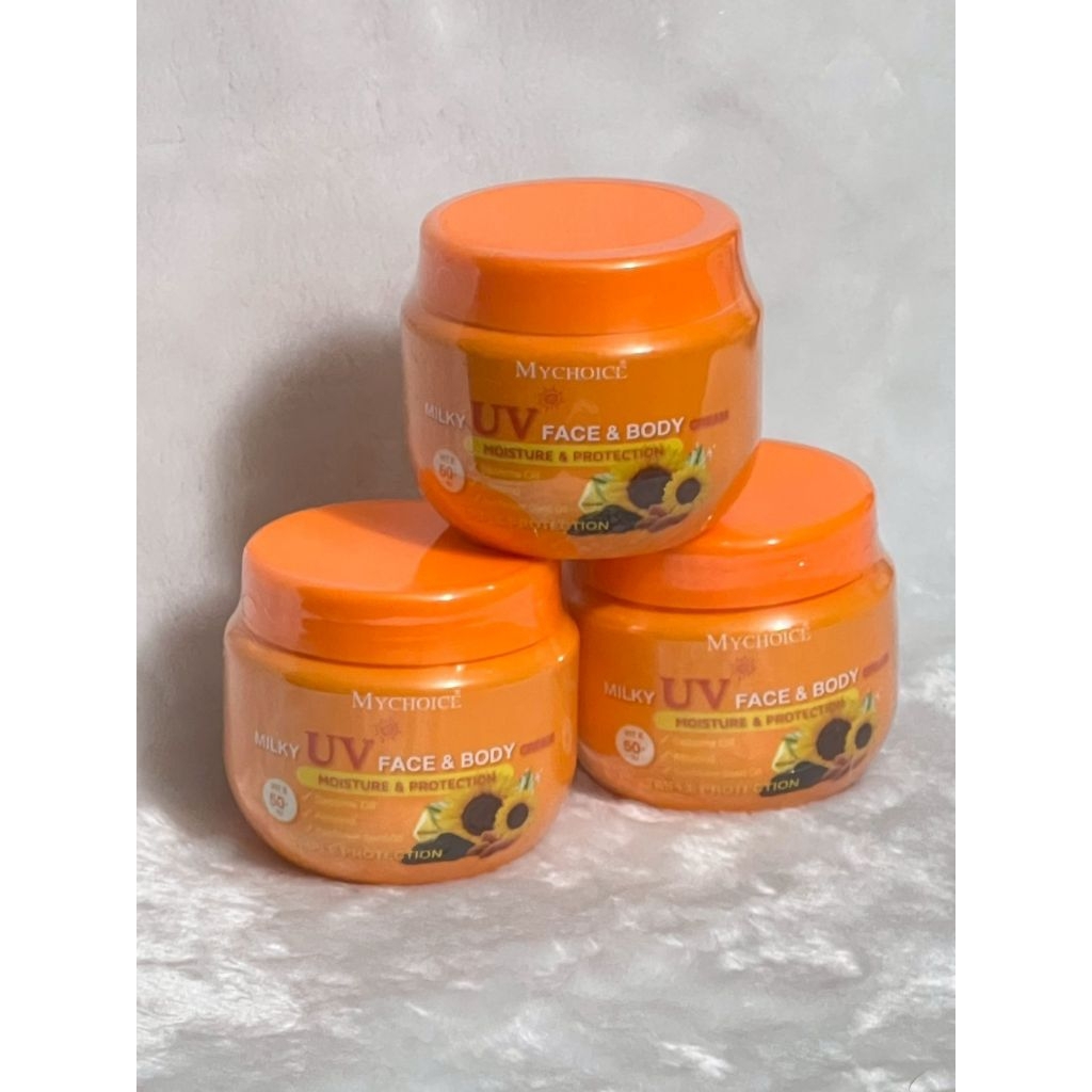 ครีมกันแดด MYCHOICE Milky UV Face & Body 50+  ขนาด 150 g.