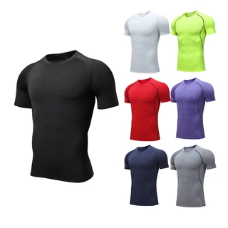 mvp sport เสื้อกีฬาผู้ชาย เสื้อยืดรัดกล้ามเนื้อ กระชับกล้ามเนื้อ เสื้อสเวตเตอร์แขนสั้น