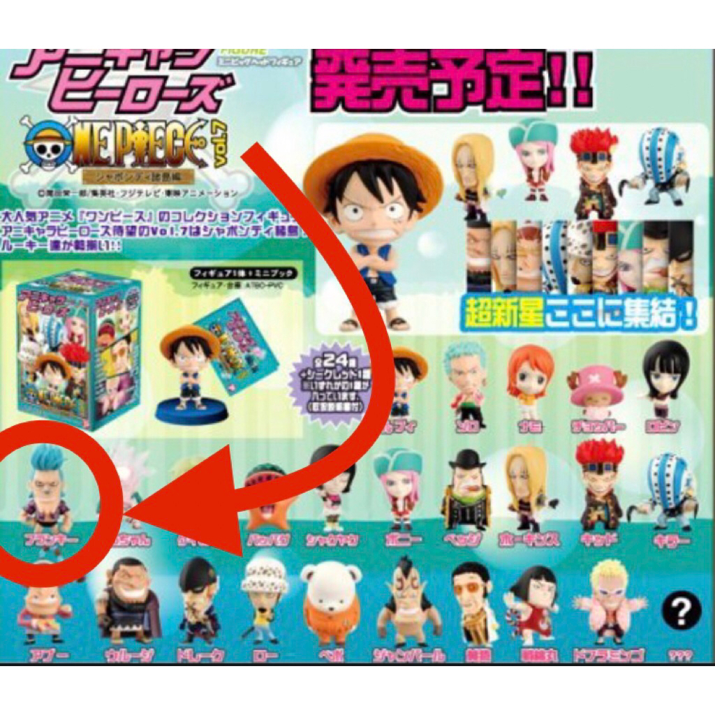 [มือ 2 JP ไม่มีกล่อง Plex] MBH Franky One Piece Mini Big Head Figure Vol.7 ฟิกเกอร์วันพีช แฟรงค์กี้