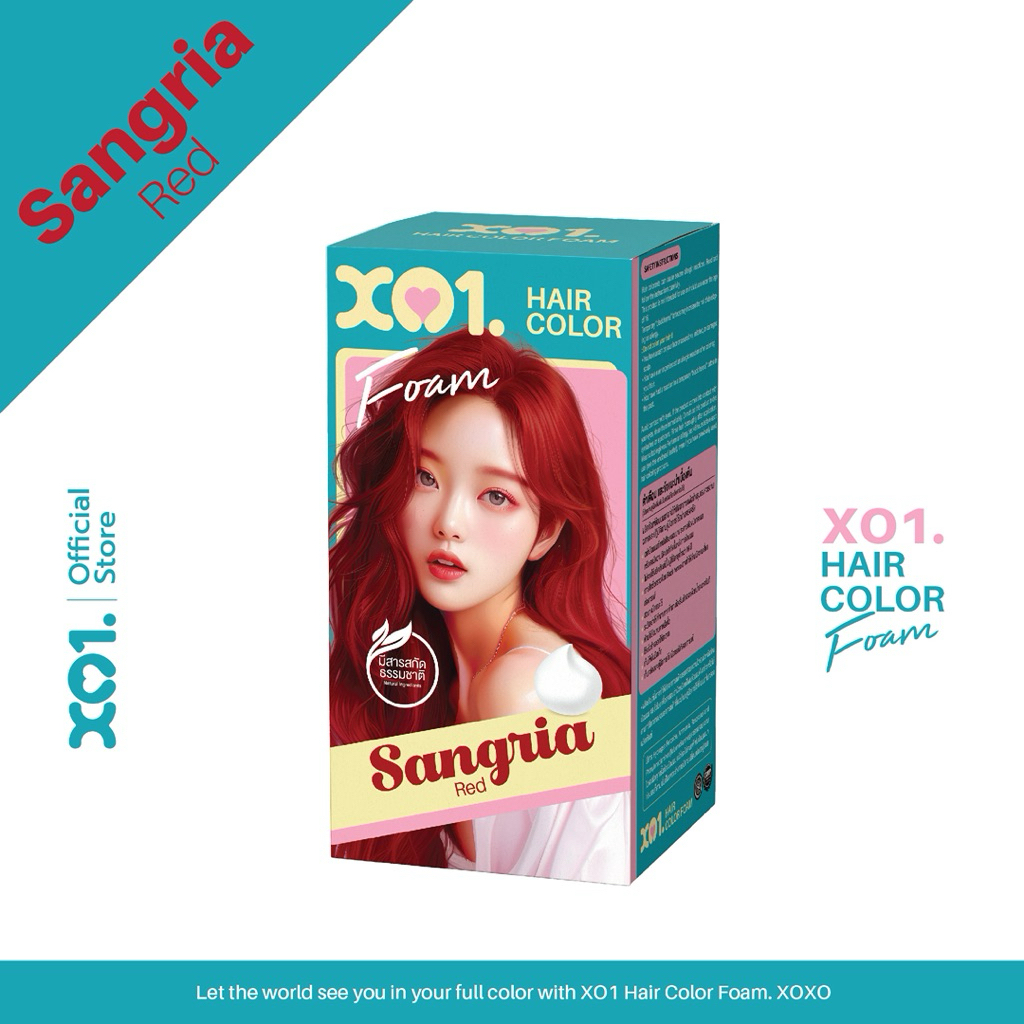 XO1. HAIR COLOR FOAM SANGRIA (RED)