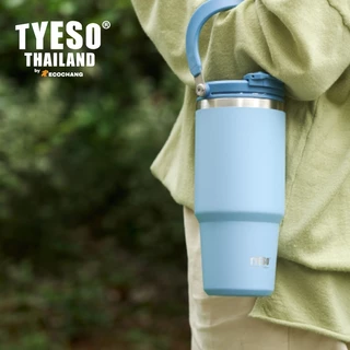 TYESO NEW CAP แก้วน้ำหูหิ้ว สแตนเลส 304 ขนาด 600-1200ml ฝาคลิกเปิดง่าย ถอดล้างได้ มีให้เลือก 9 สี