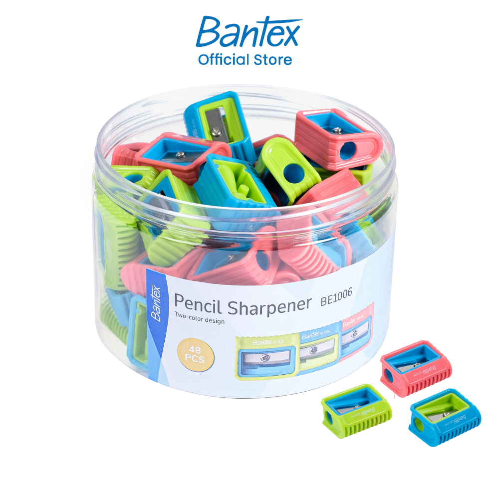 Bantex กบเหลาดินสอ กบเหลาสุ่มสี 1 ชิ้น ขนาดเล็ก น่ารัก ใบมีดคม ใช้งานง่าย พกพาสะ