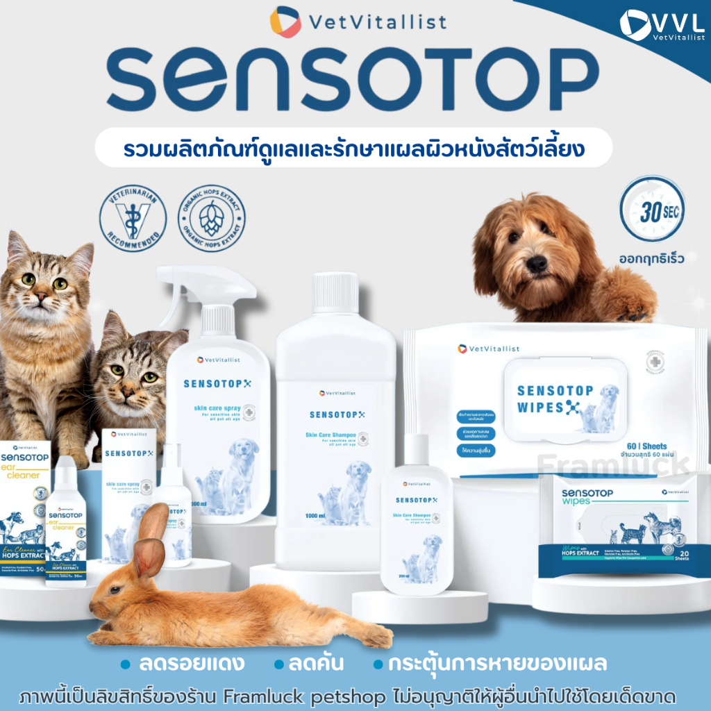[แท้💯]  Sensotop ผลิตภัณฑ์ดูแลโรคผิวหนัง ช่วยลดการอักเสบด้วยสารสกัดจากฮอปส์ ช่วยกระตุ้นการหายของแผล