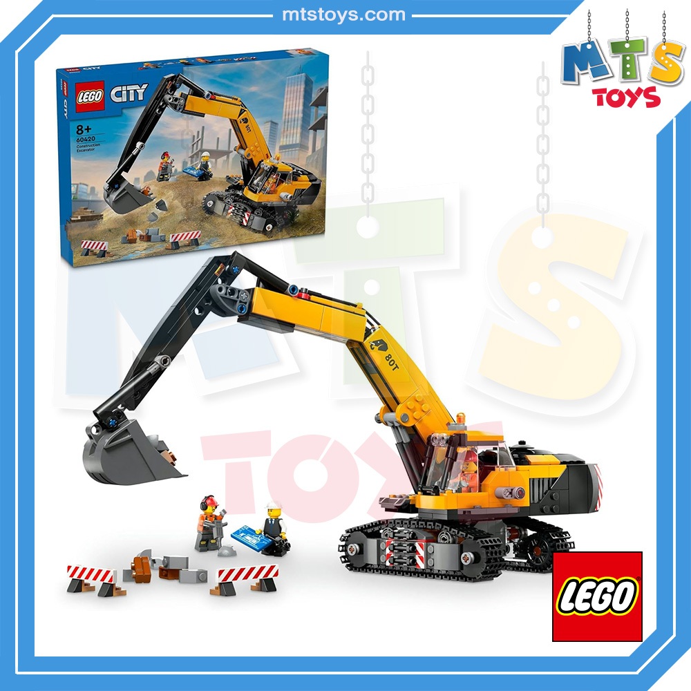 **MTS Toys**Lego 60420 City : Yellow Construction Excavator เลโก้