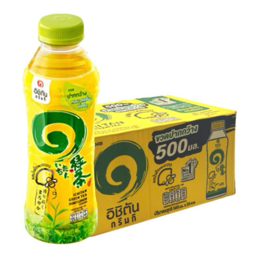 อิชิตัน ชาเขียวพร้อมดื่ม รสน้ำผึ้งมะนาว 500มล. (24ขวด) ชาพร้อมดื่ม