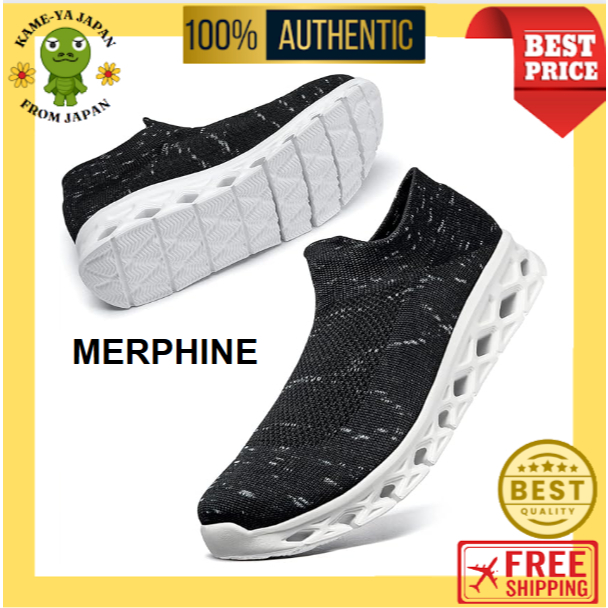【Direct delivery from Japan】MERPHINE World's most comfortable slip-on sneakers 7color , no laces, wo