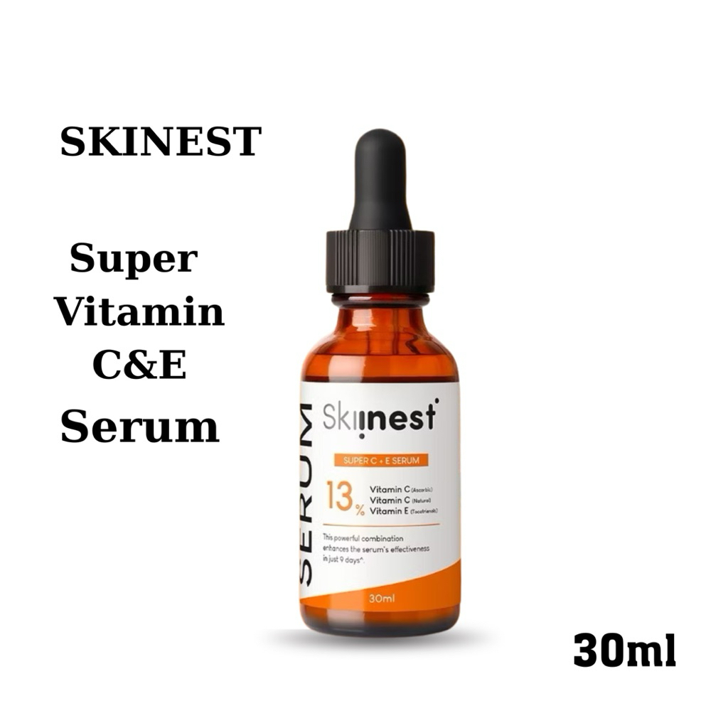 Skiinest Super Vitamin C + E Brightening Serum สกินเนส ซุปเปอร์วิตามิน ซี เซรั่ม ผลิตภัณฑ์บำรุงผิวหน