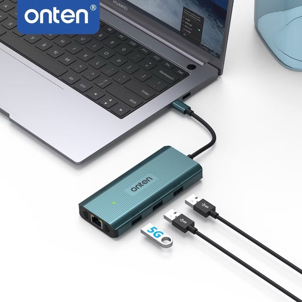 Onten OTN-UC601 12in1 Dual HDMI Type C USB3.0 SD/TF VGA RG45 3.5 Audio Support MST