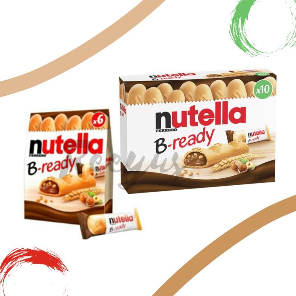 Nutella B-ready ขนมเวเฟอร์กรอบสอดไส้แยม nutella crunchy มี 2 ขนาด สินค้าจากอิตาลี