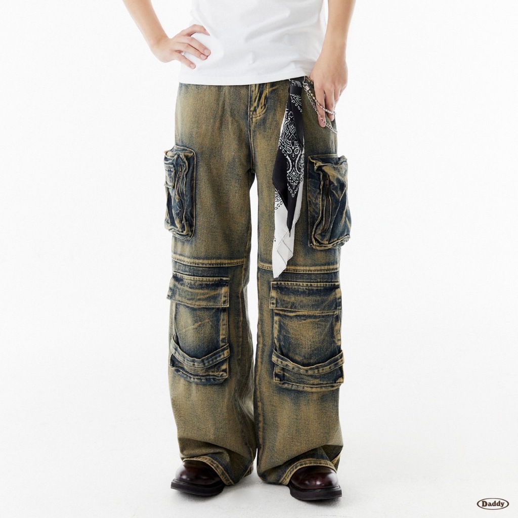 DADDYCLUB | Venom Pocket Jeans กางเกงยีนส์ ทรง baggy สุดเท่