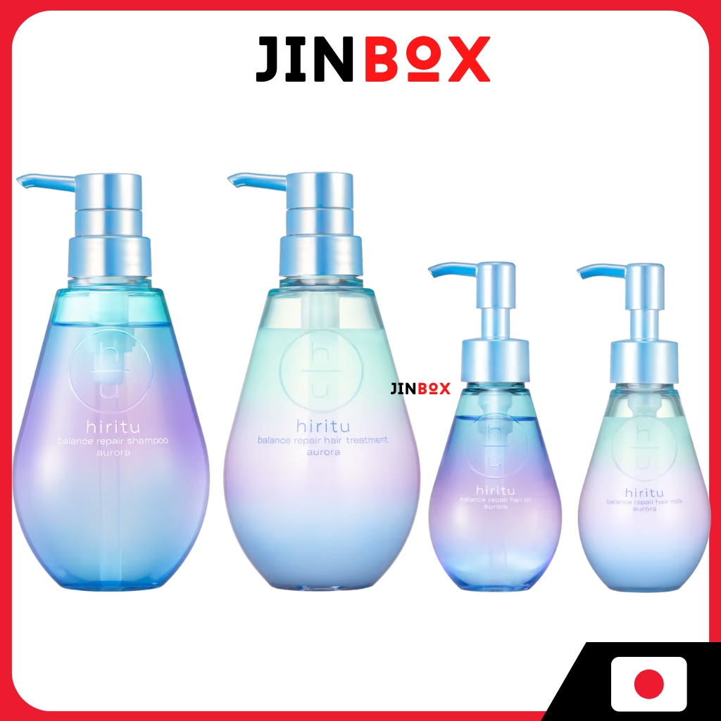 hiritu Balance Repair Shampoo & Treatment [Aurora] - Glossy Hair, Frizz Control, Damage Repair, Cassis & Patchouli Scent แชมพู