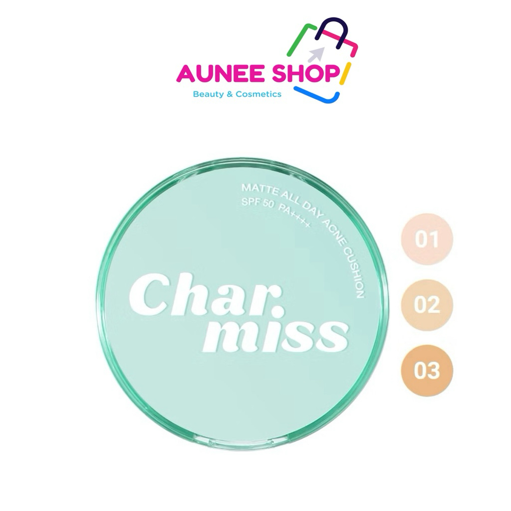 ส่งฟรี/มีไลฟ์ Charmiss Matte All Day Acne Cushion SPF 50 PA++++ คุชชั่น