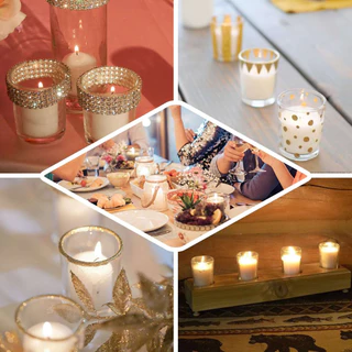 TONBOON - Votive Candle size 1.5" , 2" , 4" for Home Decoration Party Dining Restaurant Church