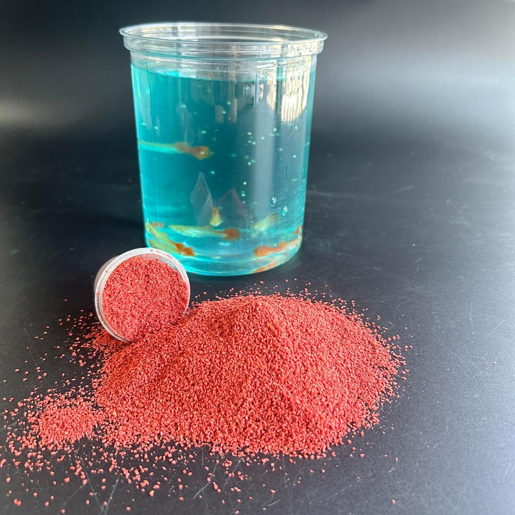 อาหารปลาหางนกยูง 50g. โปรตีนสูง อุดมด้วยวิตามิน ช่วยให้ปลาเติบโต แข็งแรง สีสันสวยงาม