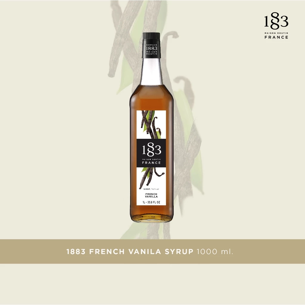 1883 น้ำเชื่อมกลิ่นวนิลลาฝรั่งเศส หอม เข้ม | FRENCH VANILLA SYRUP 1000 ml. (SKU 2881)