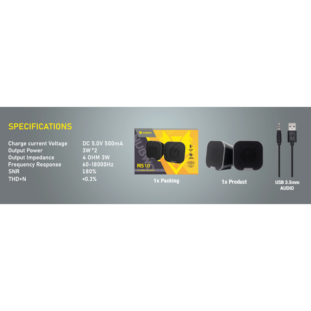 ลำโพงตั้งโต๊ะ รุ่น NS10 (2.0) ลำโพง NUBWO (NS10) - รูปที่ 7