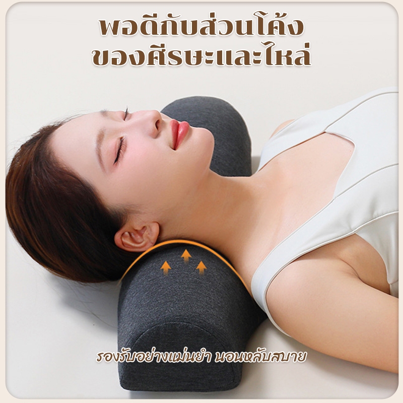 หมอนรองคอ หมอนสุขภาพ แบ่งโซน รองรับคอไม่ลอย ช่วยให้นอนหลับลึก รูปที่ 4