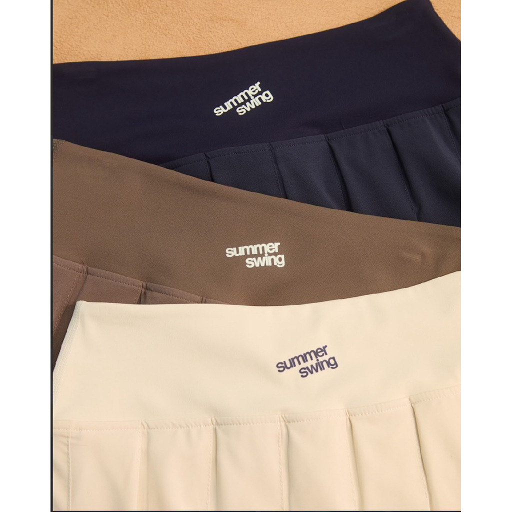 Summer Swing: Coco Pleated Skort (Mocha, Off white, Navy)