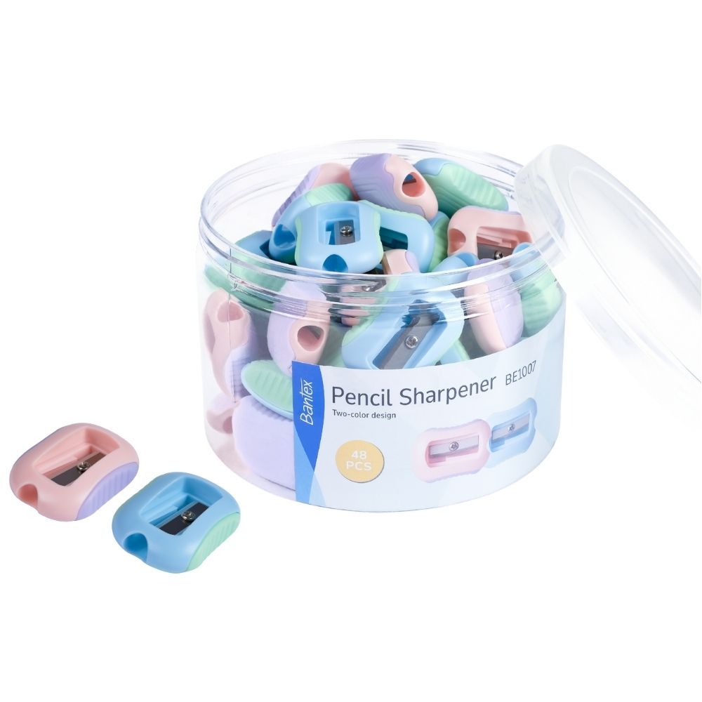 Bantex กบเหลาดินสอ แบบมน สีพาสเทล คละสี ใบบีดคม แข็งแรง Sharpener