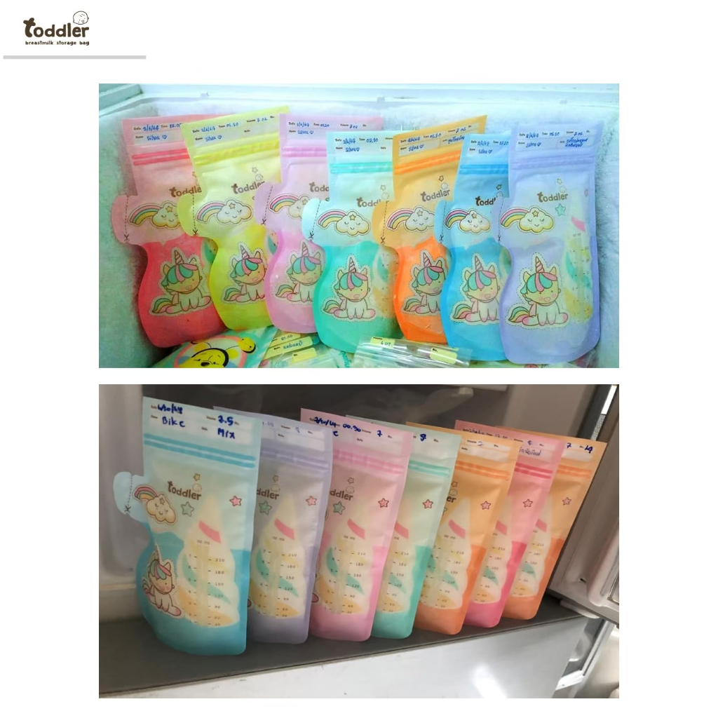 (6กล่อง) Toddlerfamily ถุงเก็บน้ำนมแม่ รุ่น Unicorn  7 ออนซ์ กล่องละ 35 ใบ ราคา ถูกที่สุด ดีลบีเคเค แกลเลอรีภาพที่ 8