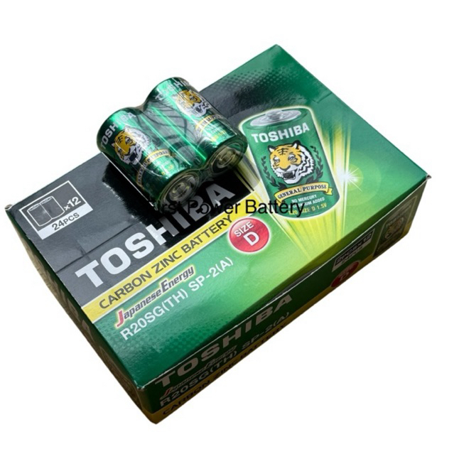 ถ่านTOSHIBA Tiger size-D 1.5V กล่อง24ก้อน ของแท้ออกใบเสร็จได้