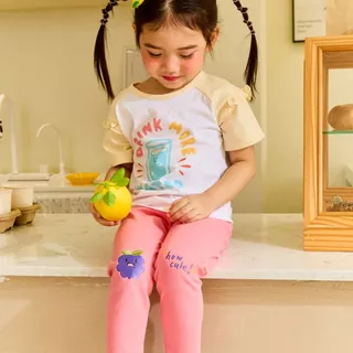 e'clat เสื้อยืด เสื้อเด็กผู้หญิง 1-6ปี กระดุมสาปหลัง ผ้าเจอร์ซี่100%cotton ผ้ายืด เนื้อนิ่ม 8113