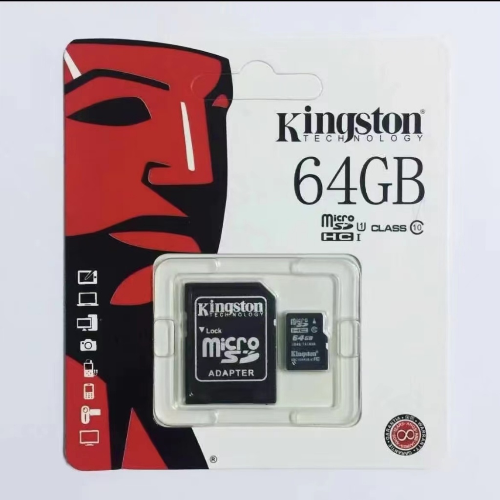 มีขนาดความจุ 32/64 /128GB Class 10 คิงส์ตัน เมมโมรี่การ์ด  Kingston Memory Card Micro SD SDHC 32/64/128 GB - รูปที่ 2