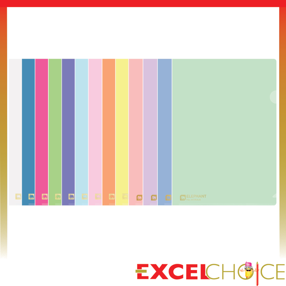 [ซื้อครบ200บ.แถมสมุด] ตราช้าง แฟ้มซองพลาสติก แฟ้มใส่เอกสาร 405A4