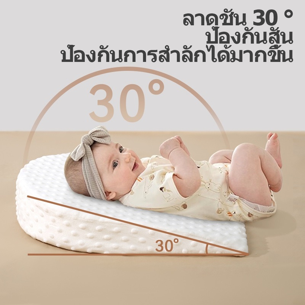 หมอนเด็กแรกเกิด เอียง หมอนกันแหวะนม กันอ้วก/อ้อกนม ลดกรดไหลย้อน ลดการแหวะนมเด็ก