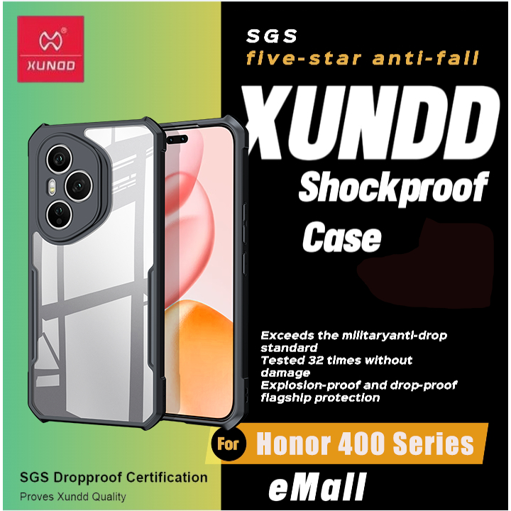 Xundd เคส ใช้สำหรับHonor 400 Case Honor 600 Lite Pro เคสป้องกันการกันกระแทก ป้องกันรอยขีดข่วน วัสดุ TPU+ฝาหลังอะคริลิคใส