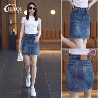 JIAQI 🌟กระโปรงยีนส์🌟 กระโปรงทรงเอเอวสูง เข้ารูป น้ำหนักเบา ก…