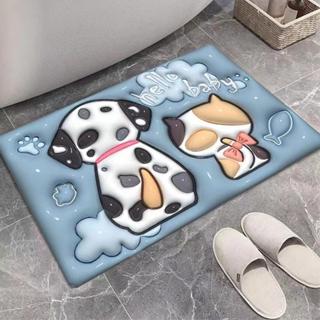 FTD พรมเช็ดเท้า 3D มียางกันลื่น  1585/1 ไร้ขอบ