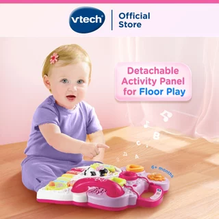 VTech วีเทค รถหัดเดินเด็ก เสียงดนตรี ปรับความเร็วได้ แผงกิจกรรมเรียนรู้ ของเล่นเด็ก 9 เดือน 1 ปี 1.5 ปี Walker (สีชมพู)