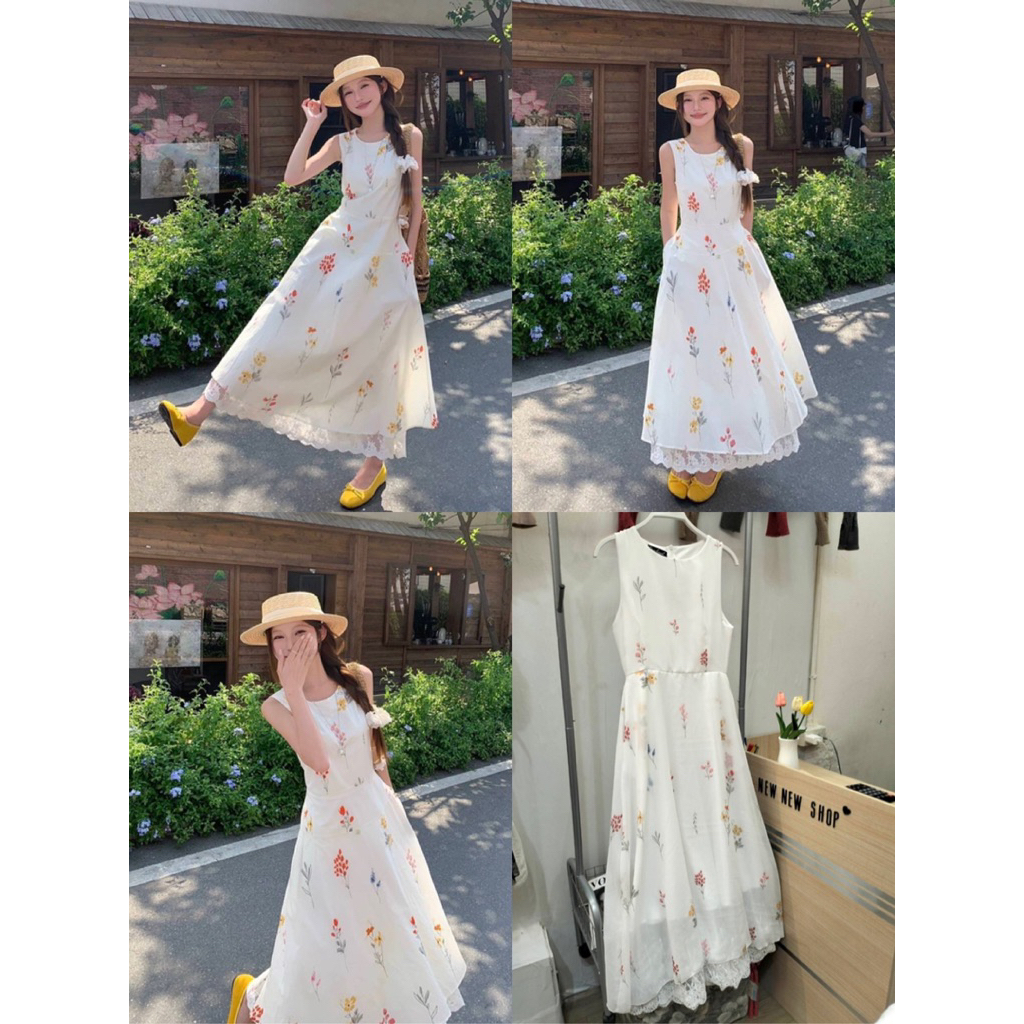 LILY งานป้าย เดรสยาวสวยตรงปก ดีเทลน่ารัก เดรสใส่เที่ยว/ใส่ทำงาน/ใส่ออกงานได้เลยค่า เดรสสวยๆ เดรส เดรสน่ารักๆ