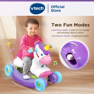VTech ม้าชิงช้าสะบัด 2-in-1 ขี่ได้ ของเล่นเพลง แสง เรียนรู้ ยูนิคอร์น 80-192300 Unicorn horse