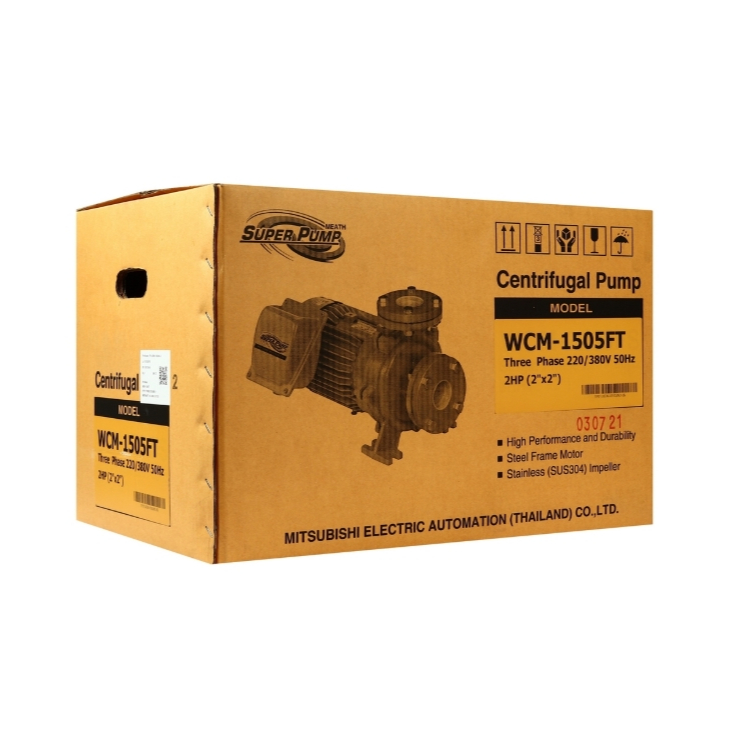 WCM-1505F-T ปั๊มหน้าแปลน Mitsubishi 2HP 3เฟส 380V.