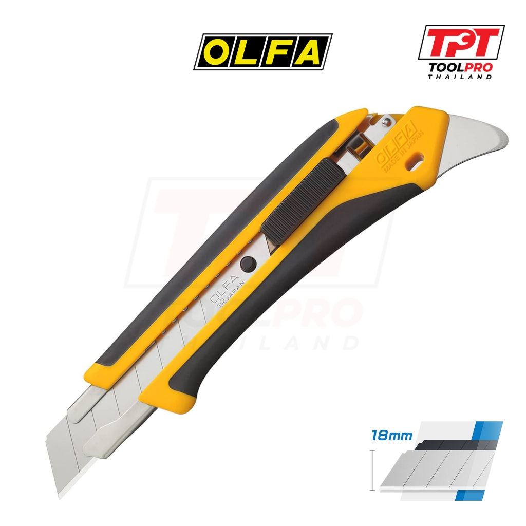 OLFA (Japan) คัตเตอร์มีด 18mm, Auto-Lock Cutter, X-Design (193B)