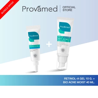 [SET ดูเเลสิวอุดตัน] PROVAMED ACNE RETINOL-A GEL 10 G + PROVAMED ACNICLEAR BIO-PEPTIDE ANTI ACNE MOISTURIZER 40 ML