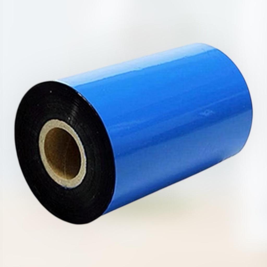 หมึกพิมพ์ริบบอน 110x300 ริบบอน Wax Ribbon ริบบอนพิมพ์ฉลากสินค้า บาร์โค้ด สีดำ