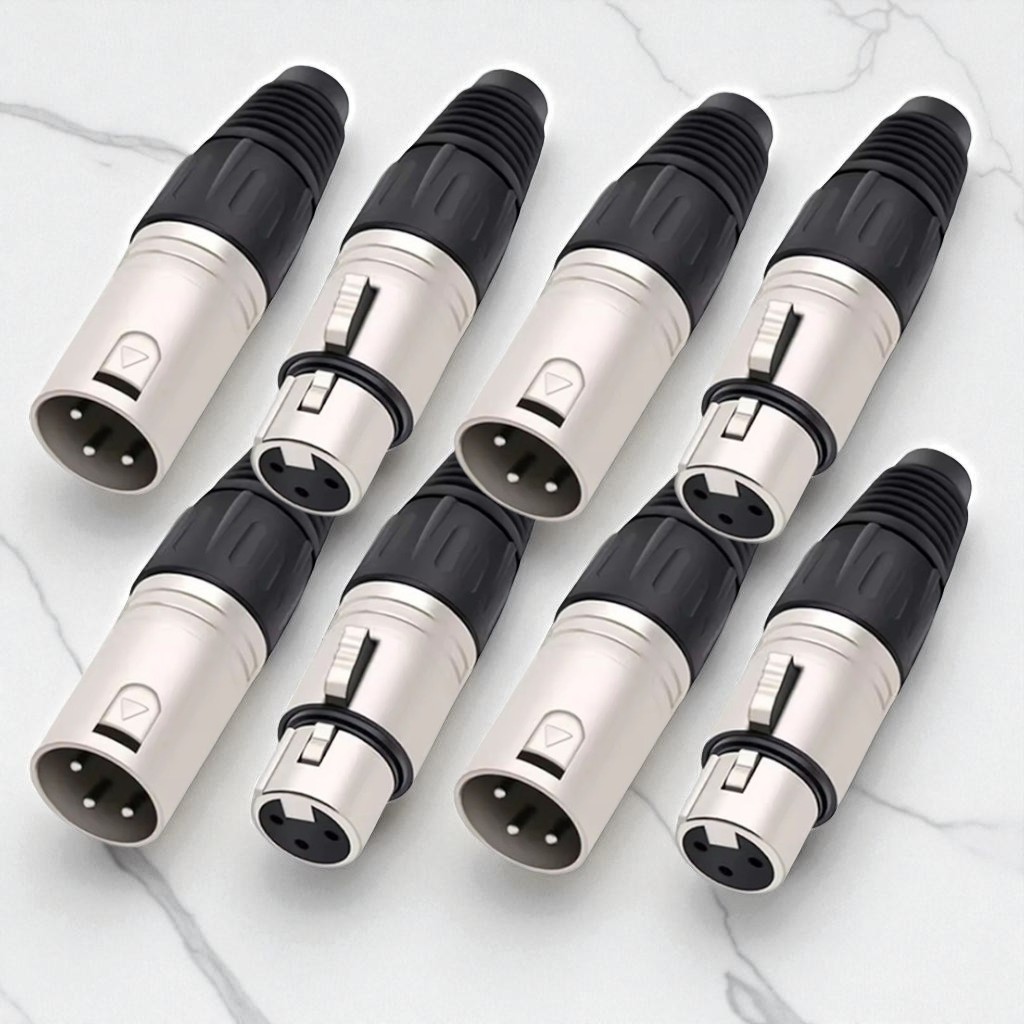 XLR MALE - XLR FEMALE ปลั๊ก - แจ็ค XLR ( ผู้ - เมีย ) CANNON ผู้-เมีย ปลั๊ก XLR 3PIN ตัวผู้/ตัวเมีย ปลั๊กแคนนอนคุณภาพสูง