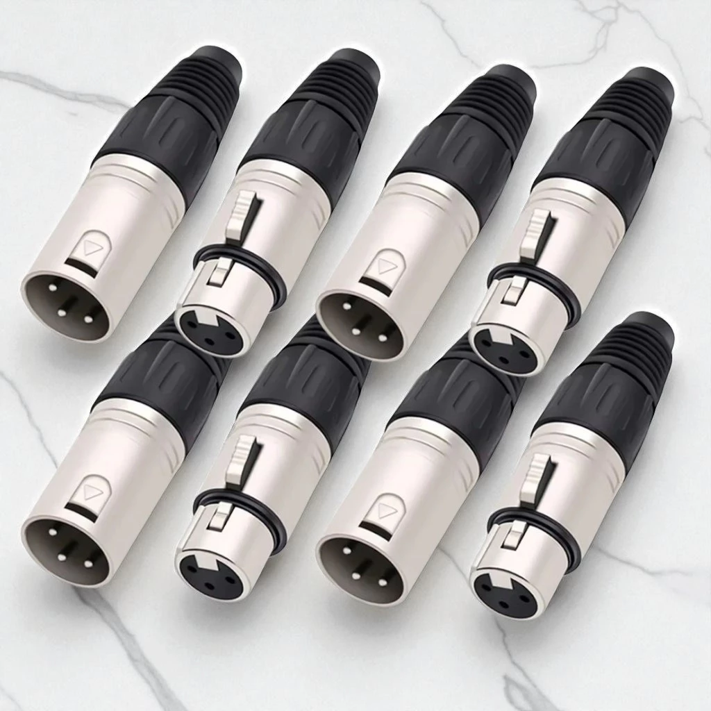 XLR MALE - XLR FEMALE ปลั๊ก - แจ็ค XLR ( ผู้ - เมีย ) CANNON ผู้-เมีย ปลั๊ก XLR 3PIN ตัวผู้/ตัวเมีย ปลั๊กแคนนอนคุณภาพสูง