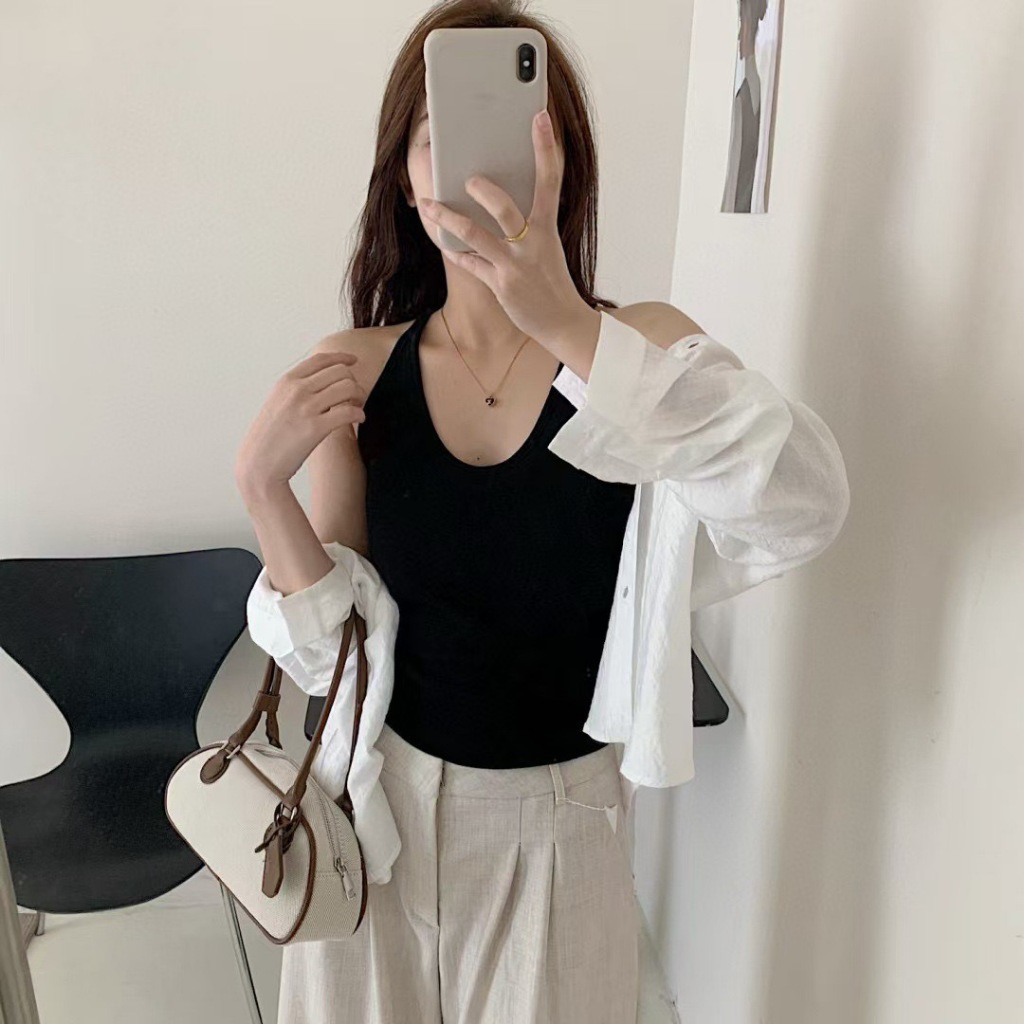 Camisole สำหรับผู้หญิง เสื้อทรงคอร์เซ็ท สีพื้น เข้ารูป มีบราในตัว เสื้อกล้ามรัดรูป สีพื้น ฟองน้ำในตัว ใส่สบาย 9088