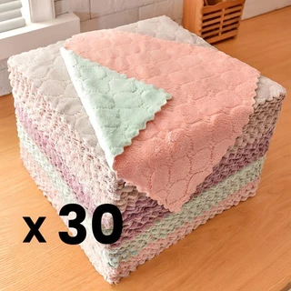 (50 ชิ้น)ผ้าเช็ดโต๊ะ ผ้าอเนกประสงค์ ผ้าเช็ดโต๊ะ 25x25 cm ผ้าเช็ดทำสะอาด เนื้อนาโนนุ่มนิ่มอเนกประสงค์ ผ้าอเนกประสงค์