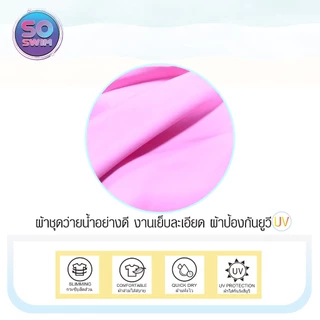 🎉20238 ชุดว่ายน้ำเด็กผู้หญิง3ชิ้น แขนยาว ขายาว มีขาสั้น ใส่ได้หลายแบบ (สินค้ามาใหม่) กันแสงยูวี