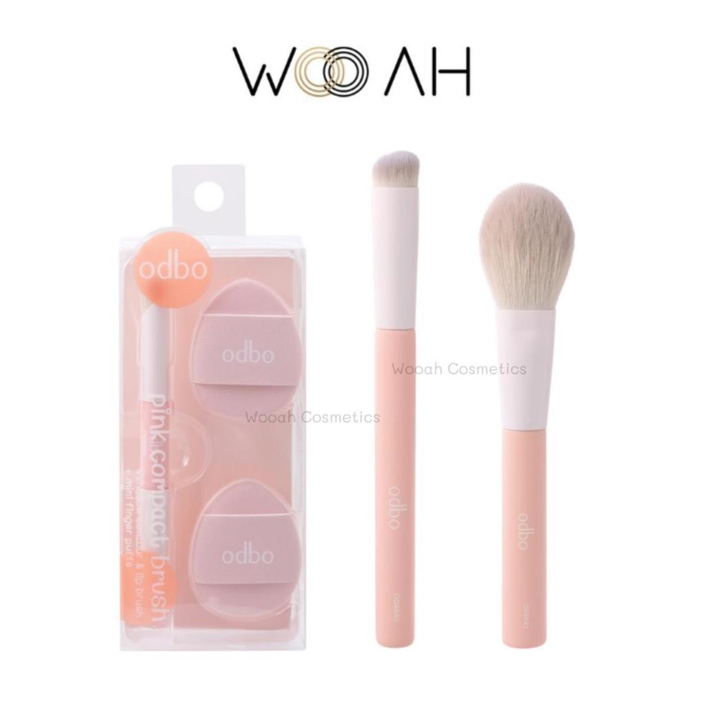 Odbo Pink Compact Brush โอดีบีโอ พิ้งค์ คอมแพค บรัช OD8042 OD8043 OD8044 แปรง พัฟ